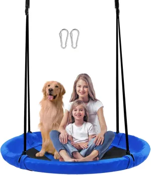 43" Saucer Tree Swing for Kids Adult, 600Lb Weight Capacity Large Disc Round Swing for Kids, Tree Swings for Backyard, for Indoor and Outdoor Playground, Multicolor, for Kids