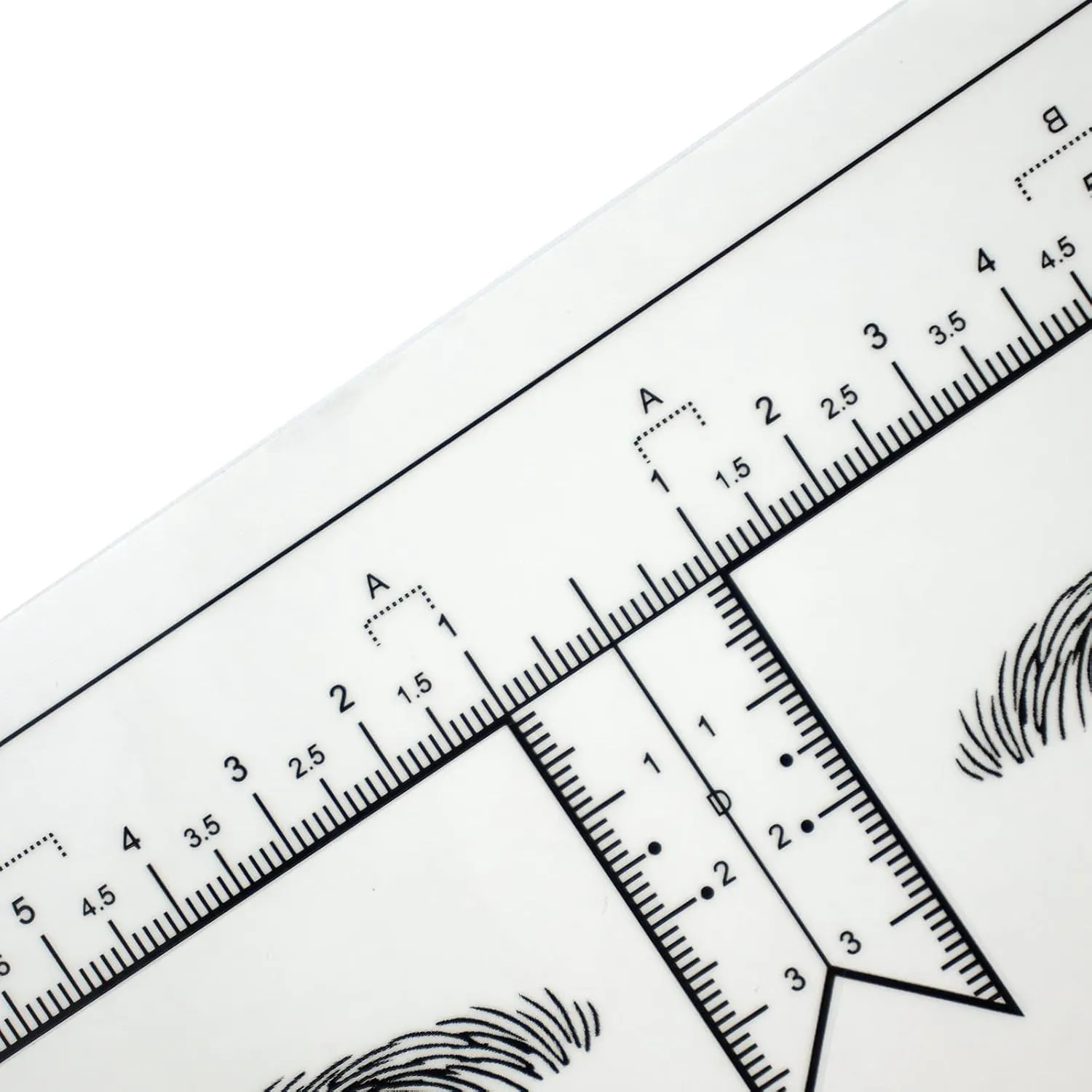 50pcs Disposable Eyebrow Ruler Stencils with Eyebrow Shape for Microblading Permanent makeup Tattoo Eyebrow design Eyebrow Mapping Ruler (Model B-50pcs)