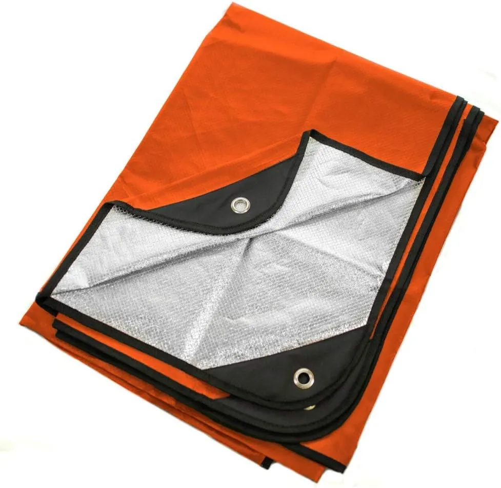 Arcturus Heavy Duty Survival Blanket  Insulated Thermal Reflective Tarp - 60" x 82". All-Weather, Reusable Emergency Blanket for Car or Camping (Orange)