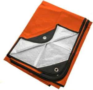 Arcturus Heavy Duty Survival Blanket  Insulated Thermal Reflective Tarp - 60" x 82". All-Weather, Reusable Emergency Blanket for Car or Camping (Orange)