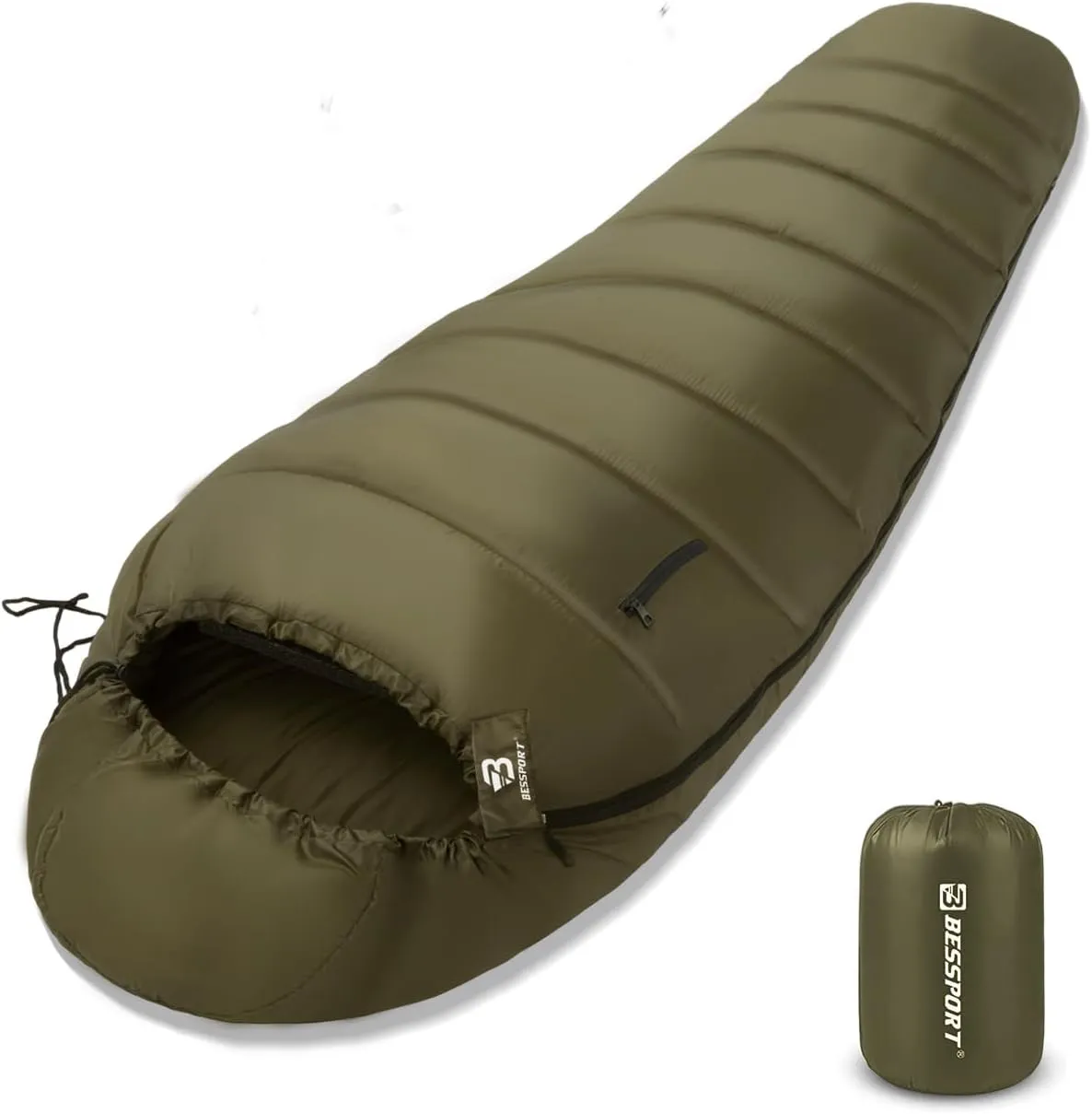 Bessport Mummy Sleeping Bag | 15-45  Extreme 3-4 Season Sleeping Bag for Adults Cold Weather Warm and Washable, for Hiking Traveling & Outdoor Activities