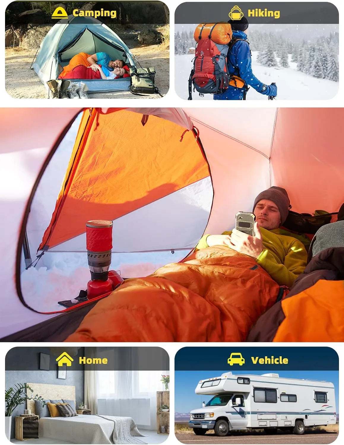 Bessport Mummy Sleeping Bag | 15-45  Extreme 3-4 Season Sleeping Bag for Adults Cold Weather Warm and Washable, for Hiking Traveling & Outdoor Activities