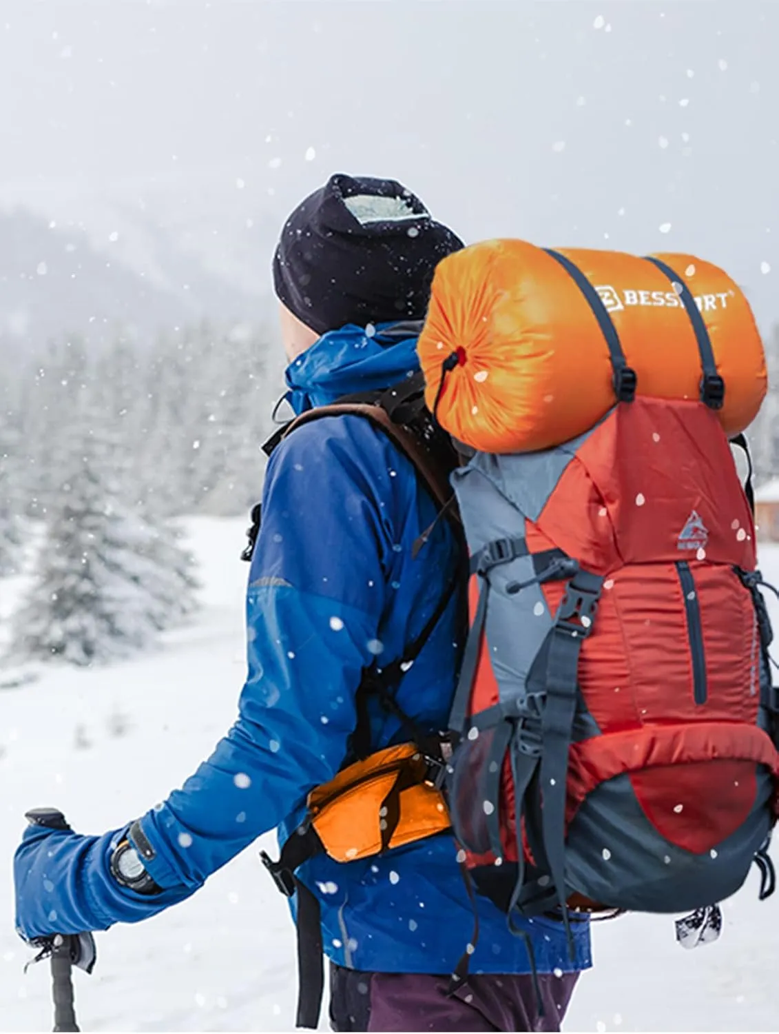 Bessport Mummy Sleeping Bag | 15-45  Extreme 3-4 Season Sleeping Bag for Adults Cold Weather Warm and Washable, for Hiking Traveling & Outdoor Activities