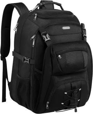 Extra Large Laptop Backpack for Travel, College & Work, TSA Friendly Commuter Gaming Bag with USB Charging Port, Heavy-Duty Anti-Theft Design Fits 18.4 Inch Laptop, Grey, 21.7x15.9x10.2