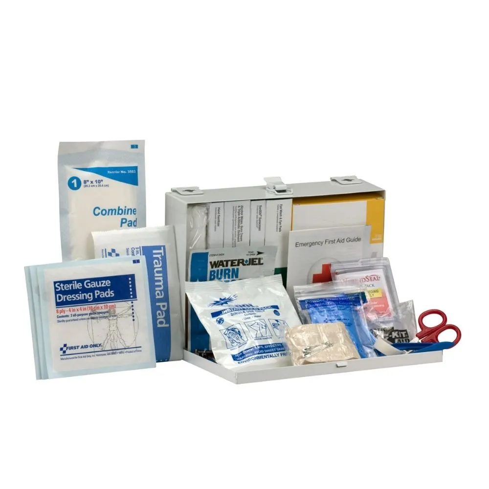 First Aid Only 90670 25 Person Contractor ANSI A  First Aid Kit, Metal Case