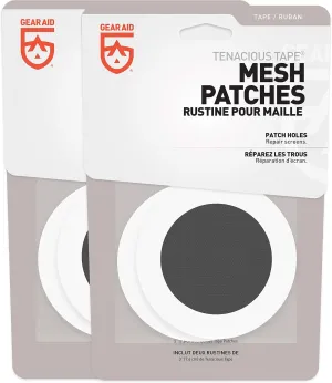 Gear AID Tenacious Tape Mesh Patches for Repairing Holes in Tents, Bug Screens, Mosquito Netting, No-See-ums and More, 3 Rounds