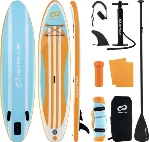 Goplus Inflatable Stand Up Paddle Board, 10FT/10.5FT/11FT SUP with Accessory Pack, Adjustable Paddle, Carry Bag, Fin, Hand Pump, Leash, Repair Kit