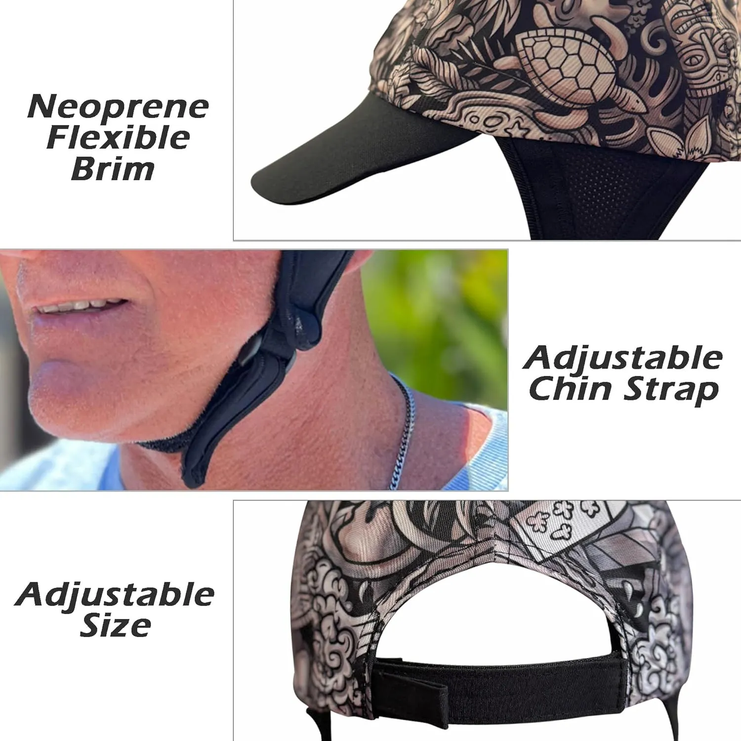 Malo'o Watersports Hat - The First Totally Customizable Everyday hat Designed for Shade, Duck Diving & Turtle Rolling