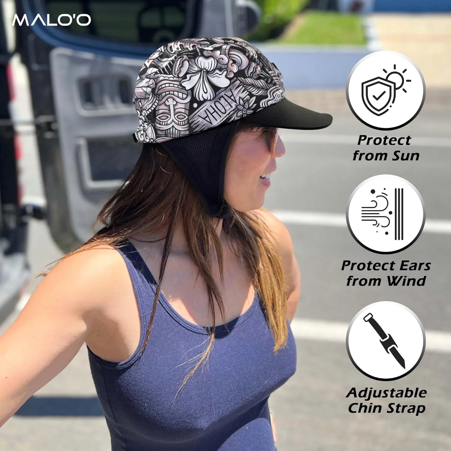 Malo'o Watersports Hat - The First Totally Customizable Everyday hat Designed for Shade, Duck Diving & Turtle Rolling