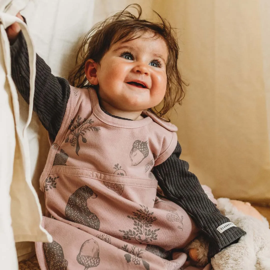 Merino Kids Go Go Sleeping Bag - Standard Weight - Bear - Misty Rose
