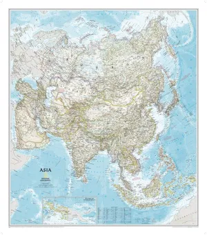National Geographic Asia Wall Map - Classic - Laminated (33.25 x 38 in) (National Geographic Reference Map) Map  March 2, 2021