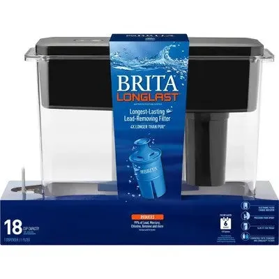 Open Box - Brita XL 18-Cup BPA Free UltraMax Water Dispenser 1 Filter Black