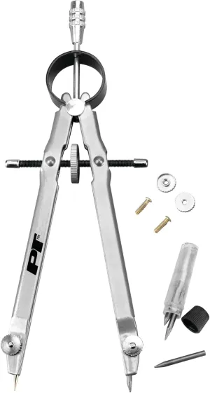 Performance Tool W7556 6 in. Precision Pencil Compass for Accurate Circles - Ideal Tool for Drafting, Carpentry, and DIY Projects