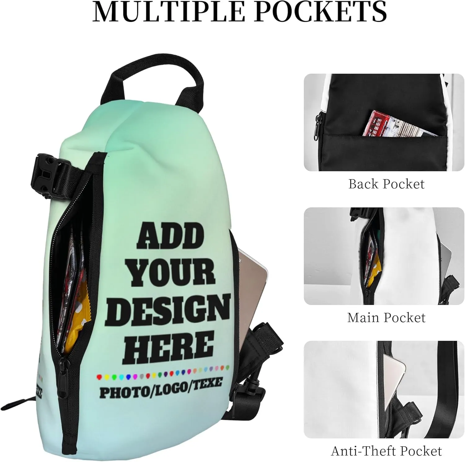 Sling Bag Custom bag Personalized Crossbody Bags for Men Women Leisure Sports Outdoor