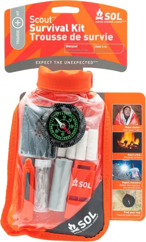S.O.L. Survive Outdoors Longer S.O.L. Waterproof Bag Scout Survival Kit