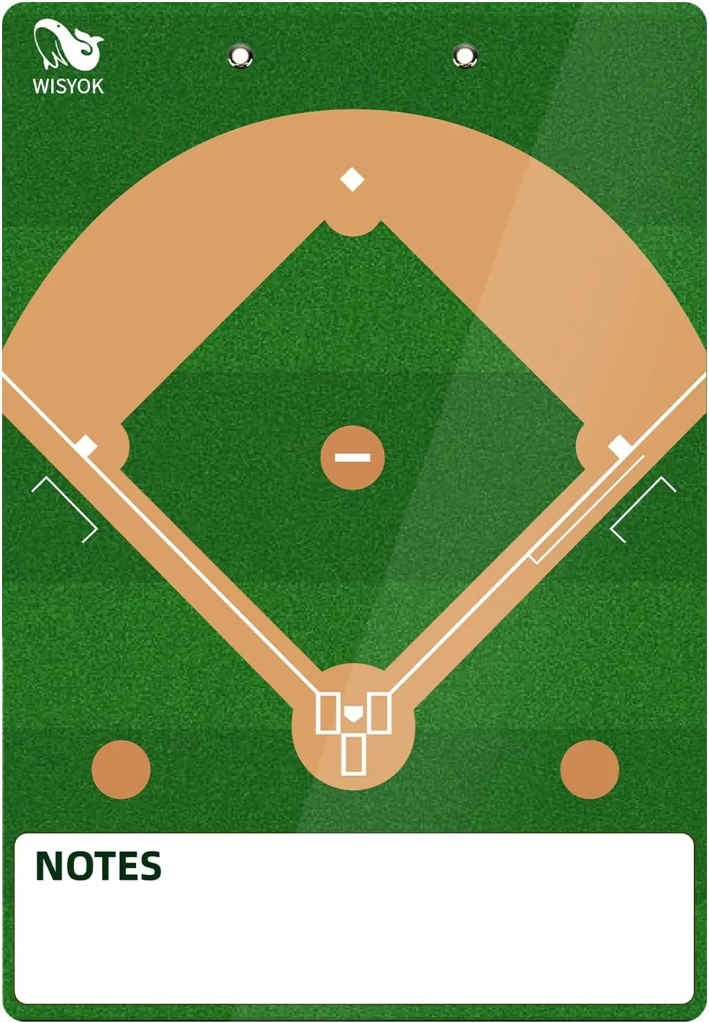 WISYOK Double-Sided Dry Erase Clipboard for Coaches, Baseball, Softball Lineup Board with Marker